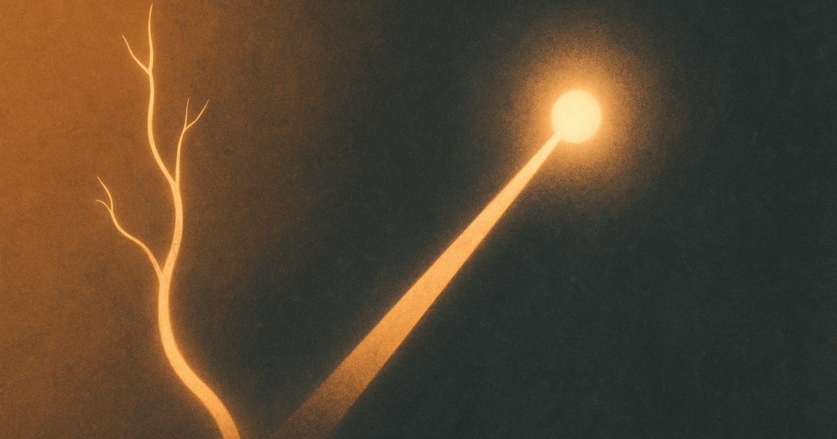 Illustration of two glowing paths, a slow root-like line and a fast beam of light, meeting at the same destination, symbolizing SEO and Google Ads