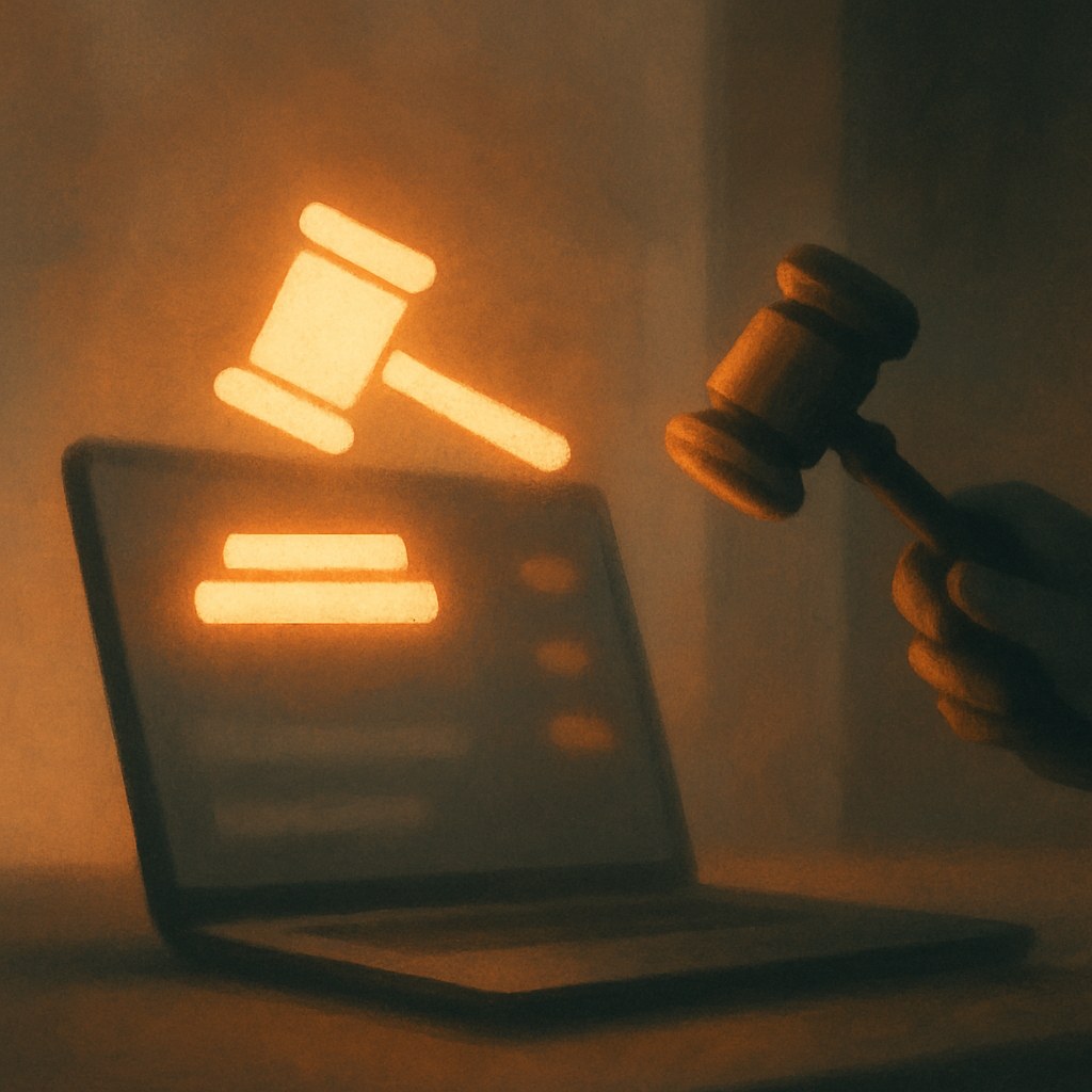 Illustration symbolizing the concept "Auction": An auction is the mechanism by which ad platforms decide which ads are shown, in what…