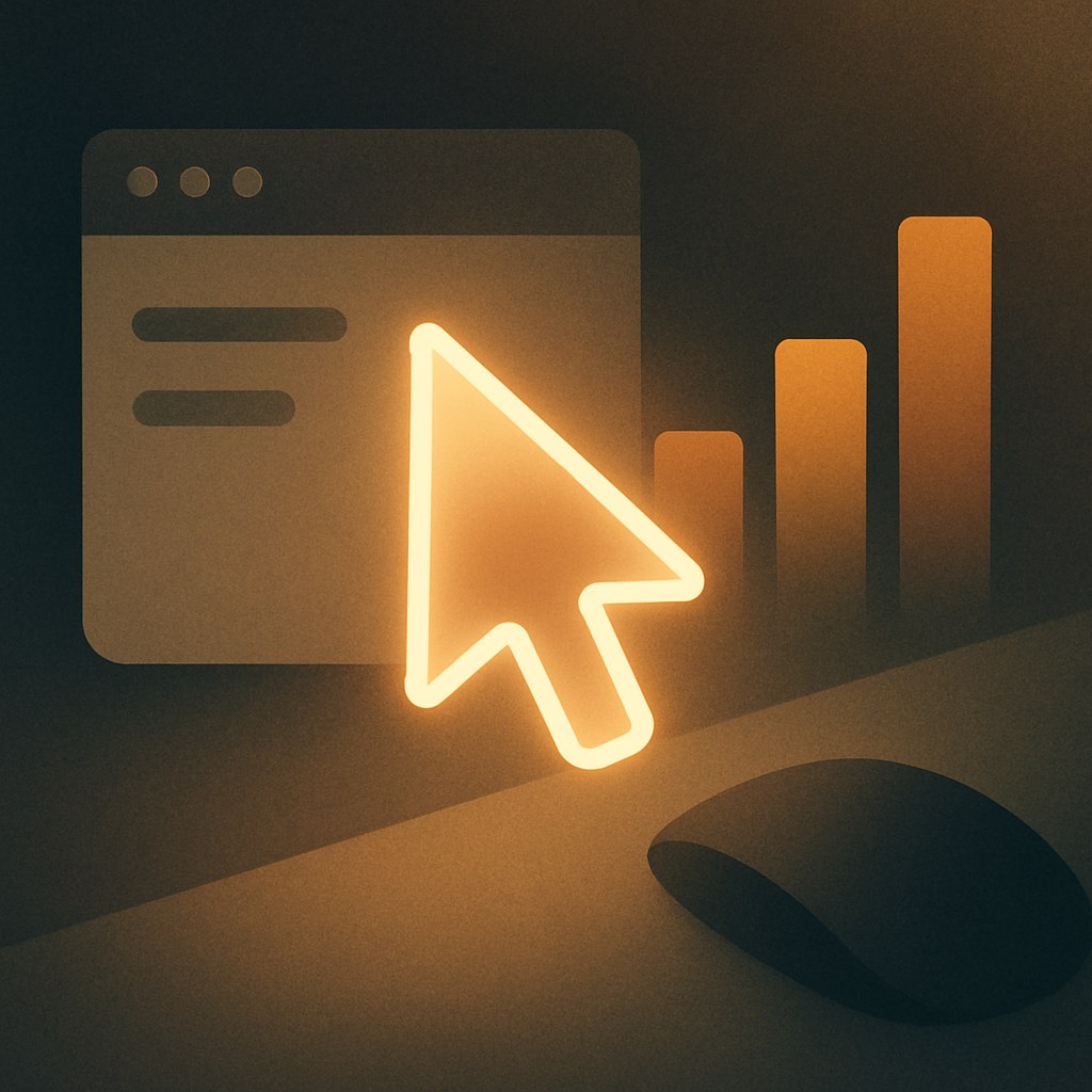 Illustration symbolizing the concept "Client-side tracking": Client-side tracking collects data directly in the user's browser via JavaScript and sends it to analytics…