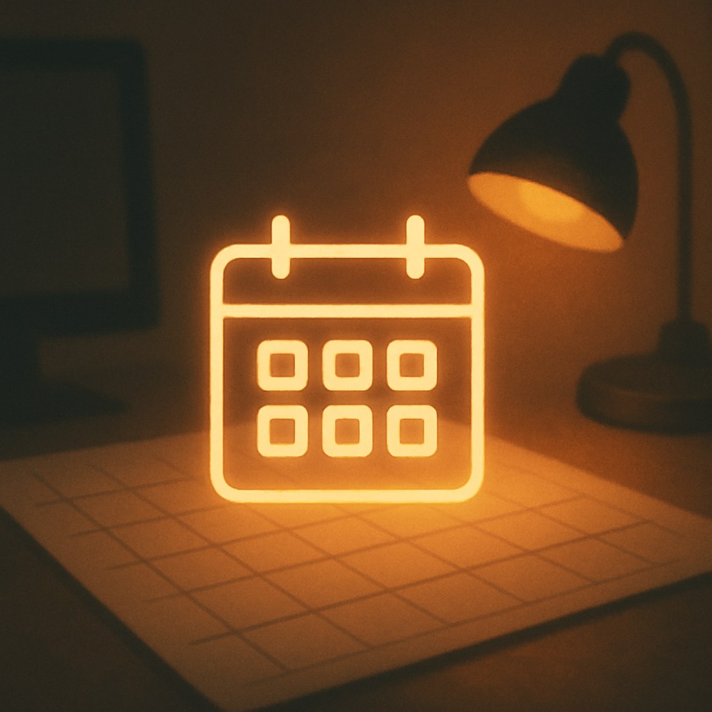 Illustration symbolizing the concept "Content calendar": A content calendar is a plan overview showing when and where various posts should be published.…