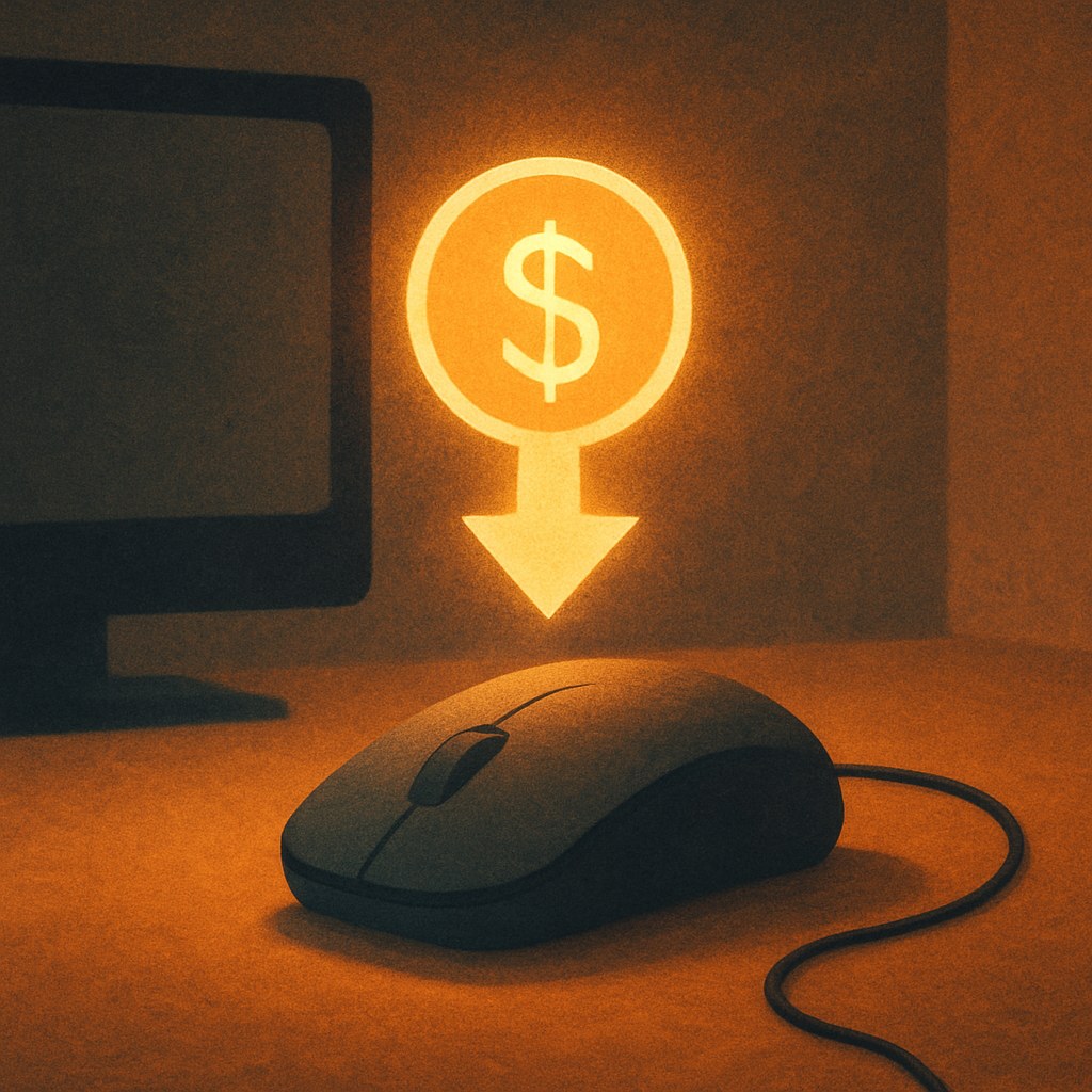 Illustration symbolizing the concept "CPC": CPC (Cost Per Click) is the price the advertiser pays each time a user clicks an…