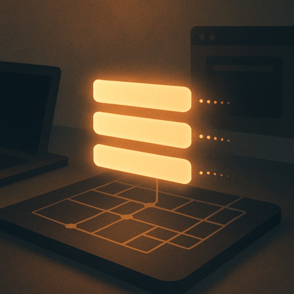 Illustration symbolizing the concept "Data layer": A data layer is a structured JavaScript object that gathers and standardizes data on a page…