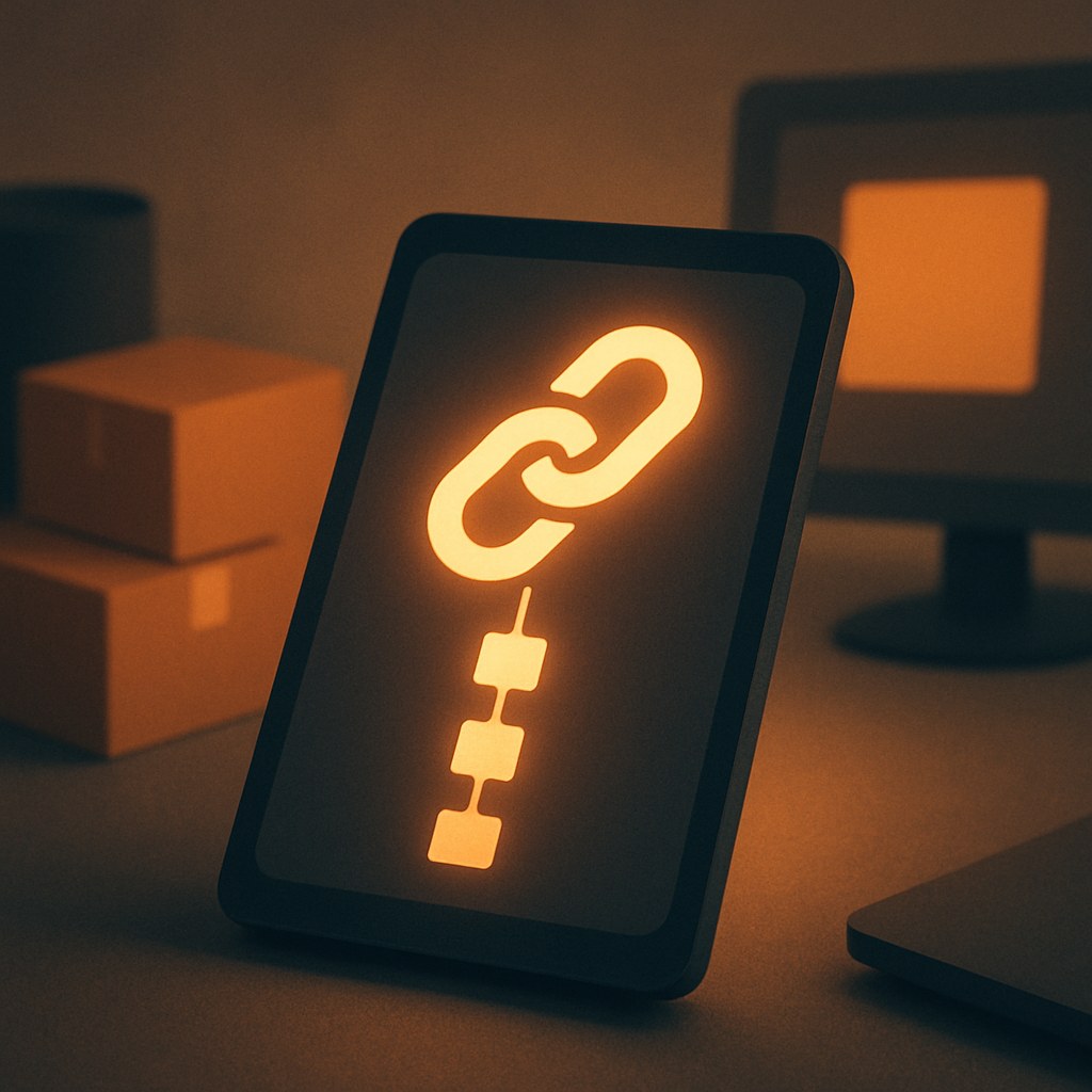 Illustration symbolizing the concept "Distribution chain": A distribution chain is the series of links a product passes through from producer to end…