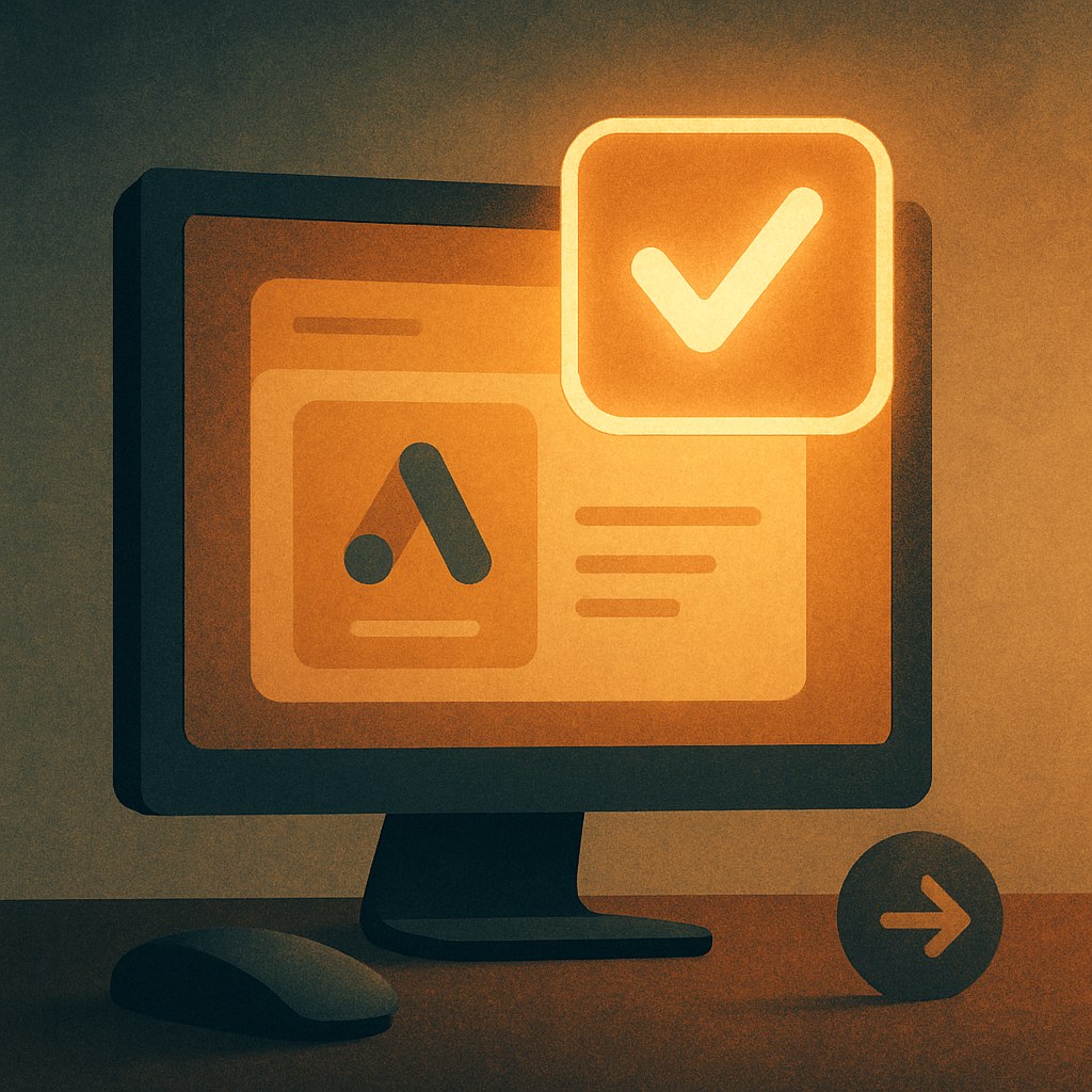 Illustration symbolizing the concept "Google Ads Quality Score": Quality Score is Google Ads' assessment of the relevance between keyword, ad and landing page on…