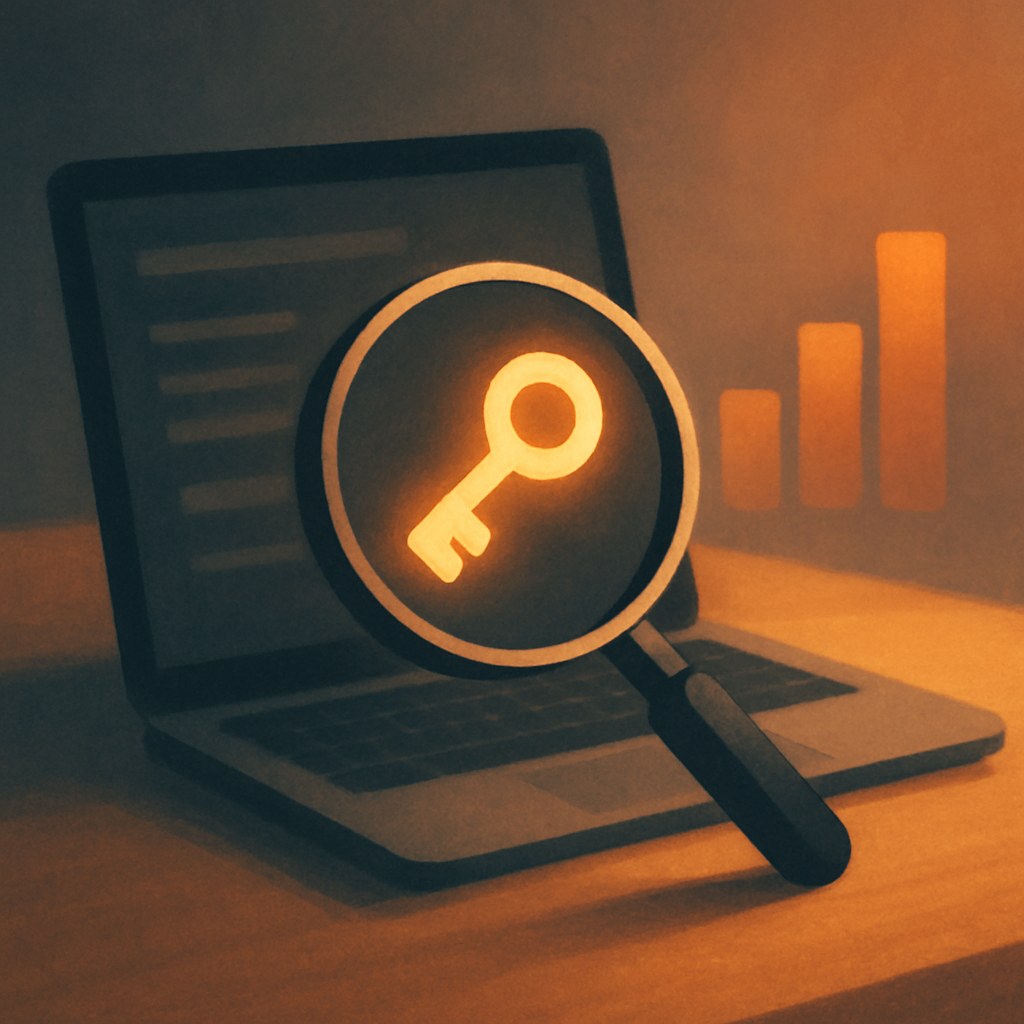 Illustration symbolizing the concept "Google Keyword Planner": Google Keyword Planner is a tool in Google Ads that provides keyword suggestions along with estimates…