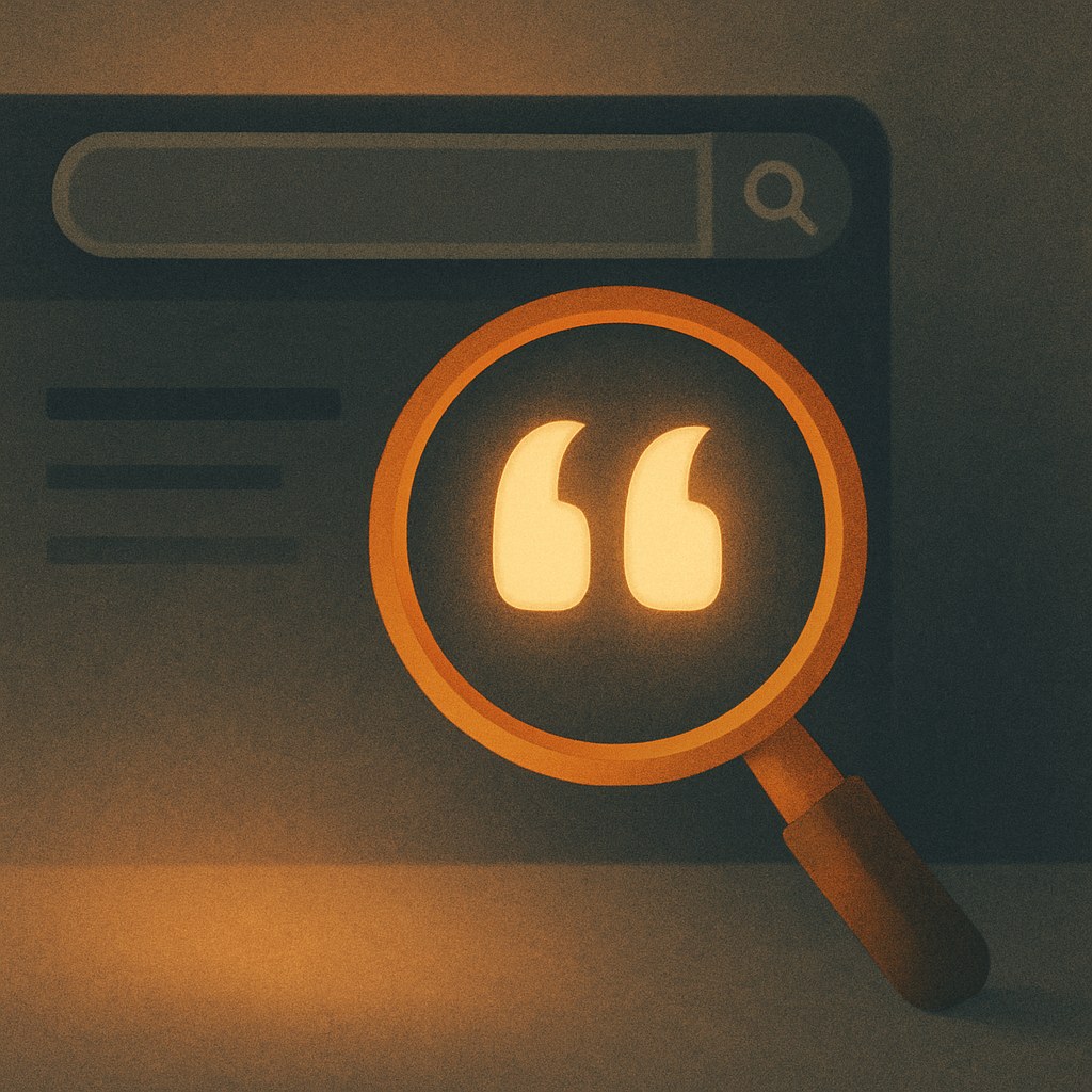 Illustration symbolizing the concept "Google Search Operators": Search operators are special commands that refine a Google search, such as site, intitle, and quotation…