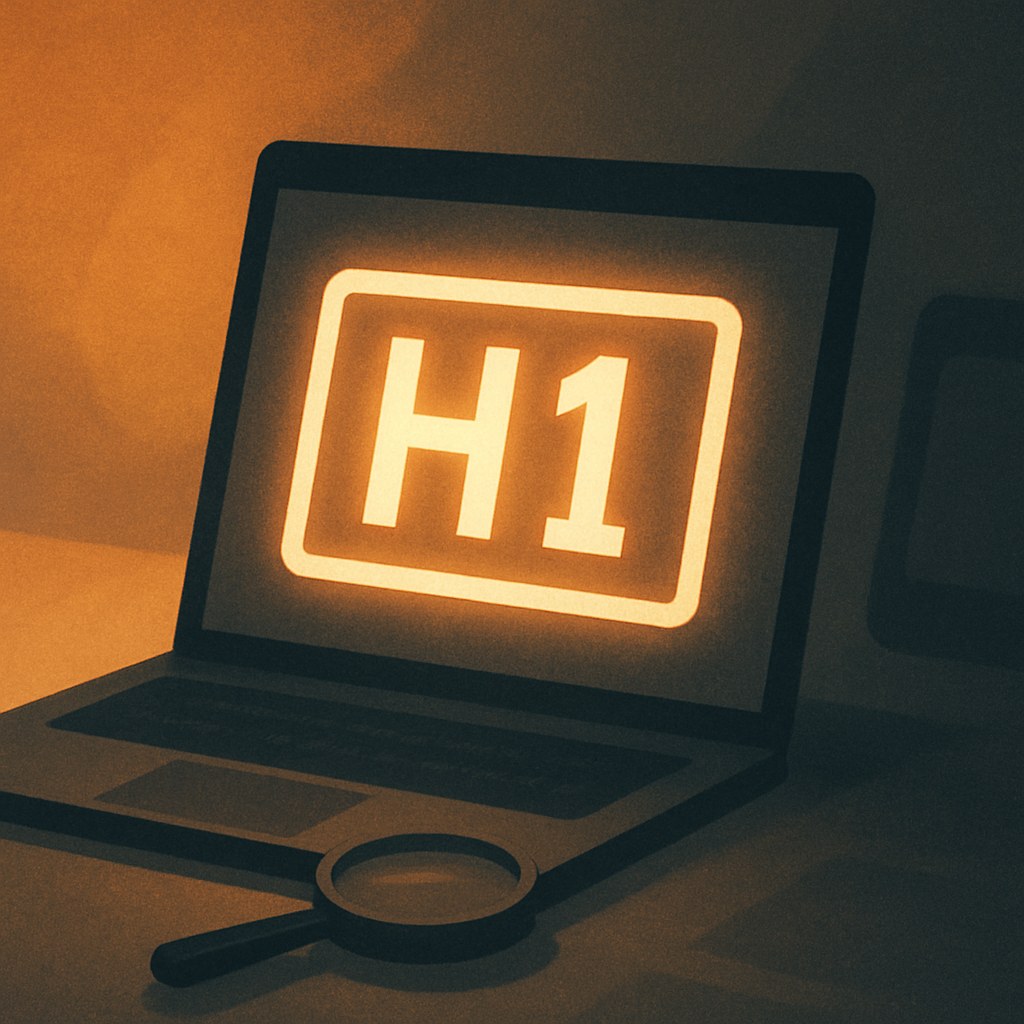 Illustration symbolizing the concept "H1": H1 is the top heading in a page's heading hierarchy and typically indicates the page's main…