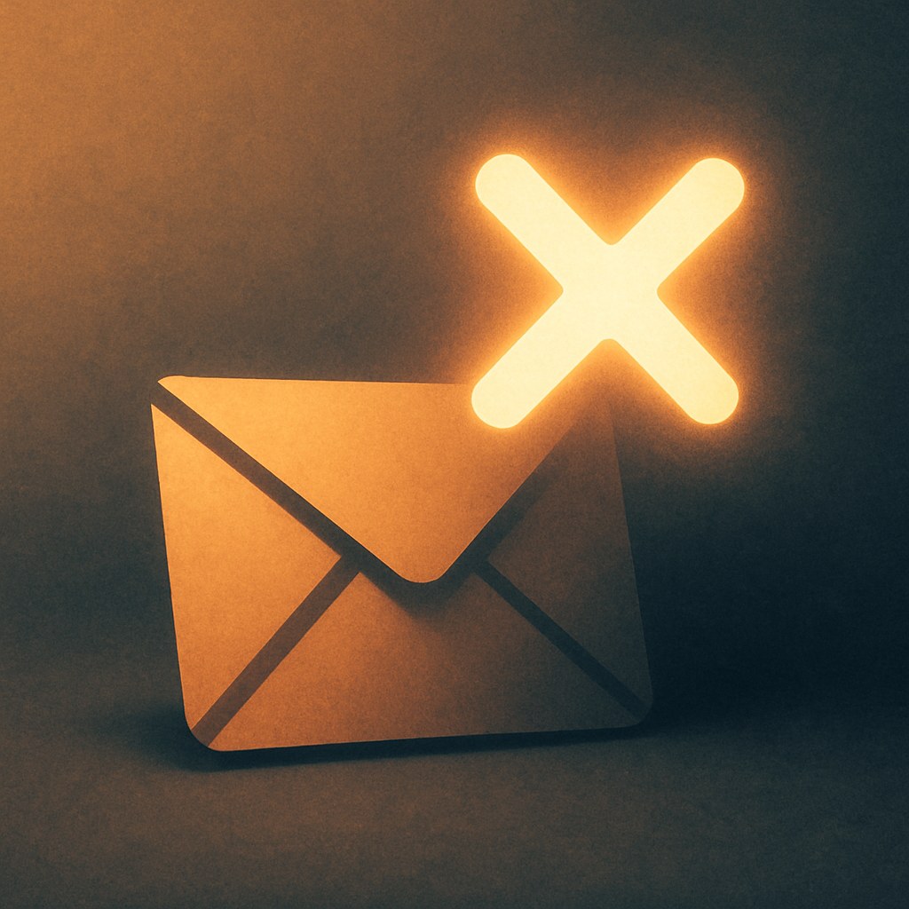 Illustration symbolizing the concept "Hard bounce": A hard bounce is a permanent delivery failure, typically because the email address doesn't exist or…