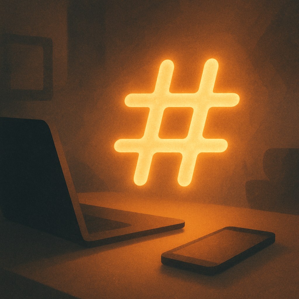 Illustration symbolizing the concept "Hashtag strategy": A hashtag strategy is a deliberate use of tags to make content searchable and connect it…