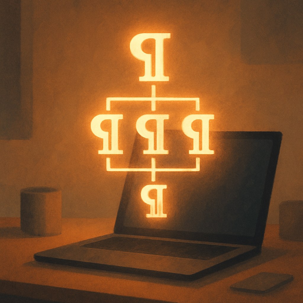 Illustration symbolizing the concept "Heading structure": Heading structure concerns the hierarchical use of H1 through H6 to organize the content on a…