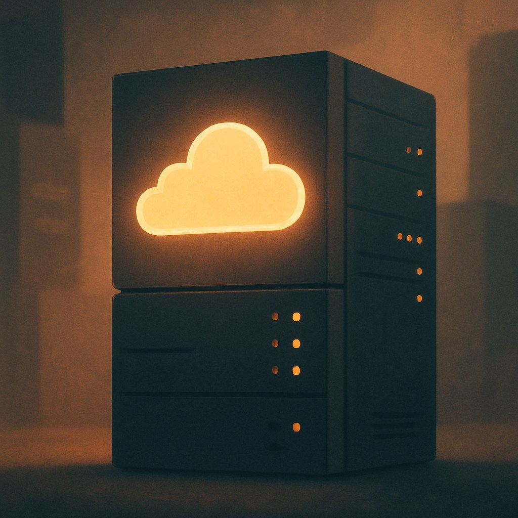 Illustration symbolizing the concept "Hosting": Hosting is the server space where a website's files and database are stored, so the site…