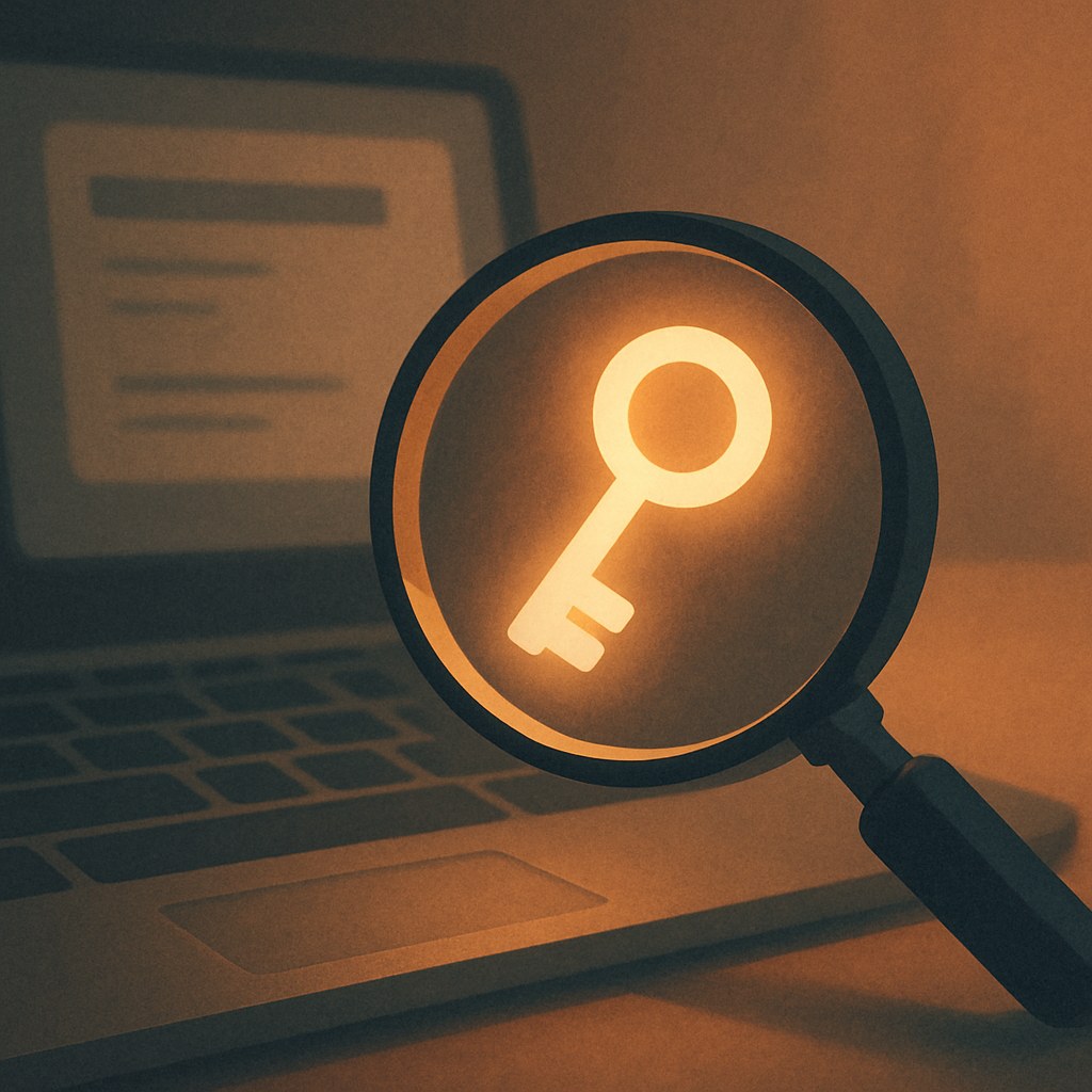 Illustration symbolizing the concept "Keyword research": Keyword research is the process of finding, evaluating and prioritising the keywords a website should target.…