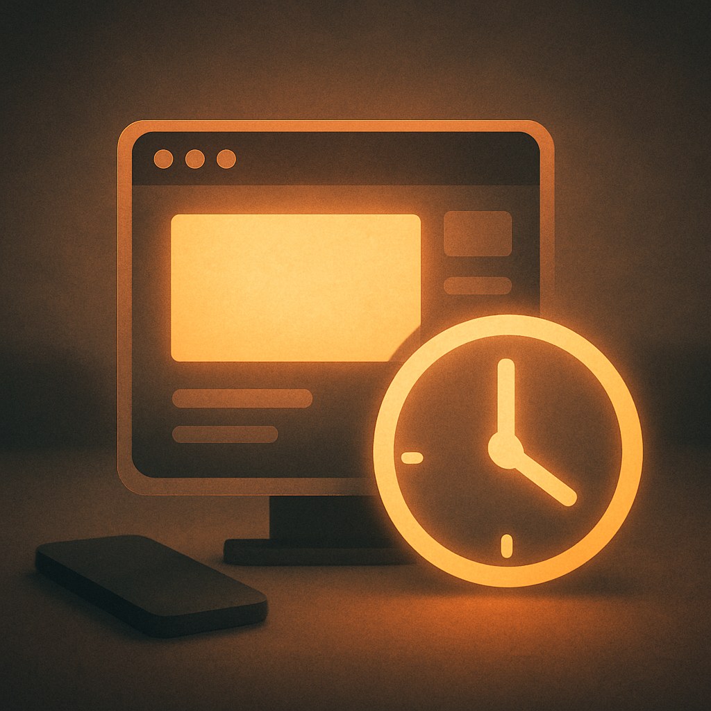 Illustration symbolizing the concept "LCP": LCP (Largest Contentful Paint) measures how long it takes before a page's largest visible element has…