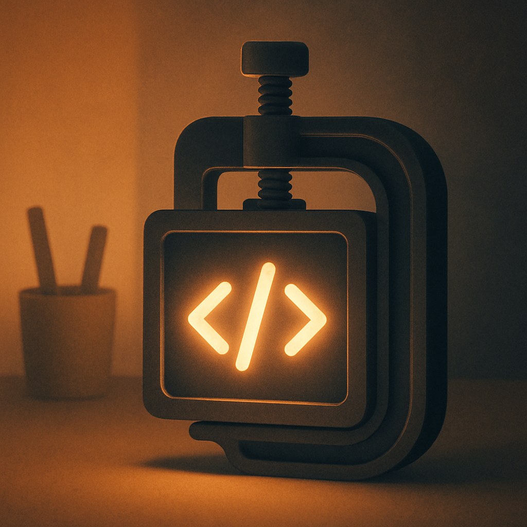 Illustration symbolizing the concept "Minification": Minification is a process that removes unnecessary characters such as whitespace, line breaks, and comments from…