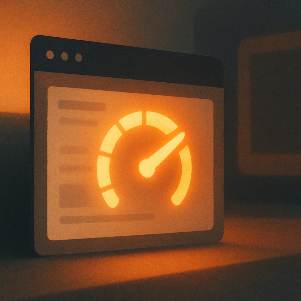 Illustration symbolizing the concept "Page speed": Page speed describes how quickly a webpage's content loads and becomes usable for visitors. Speed affects…