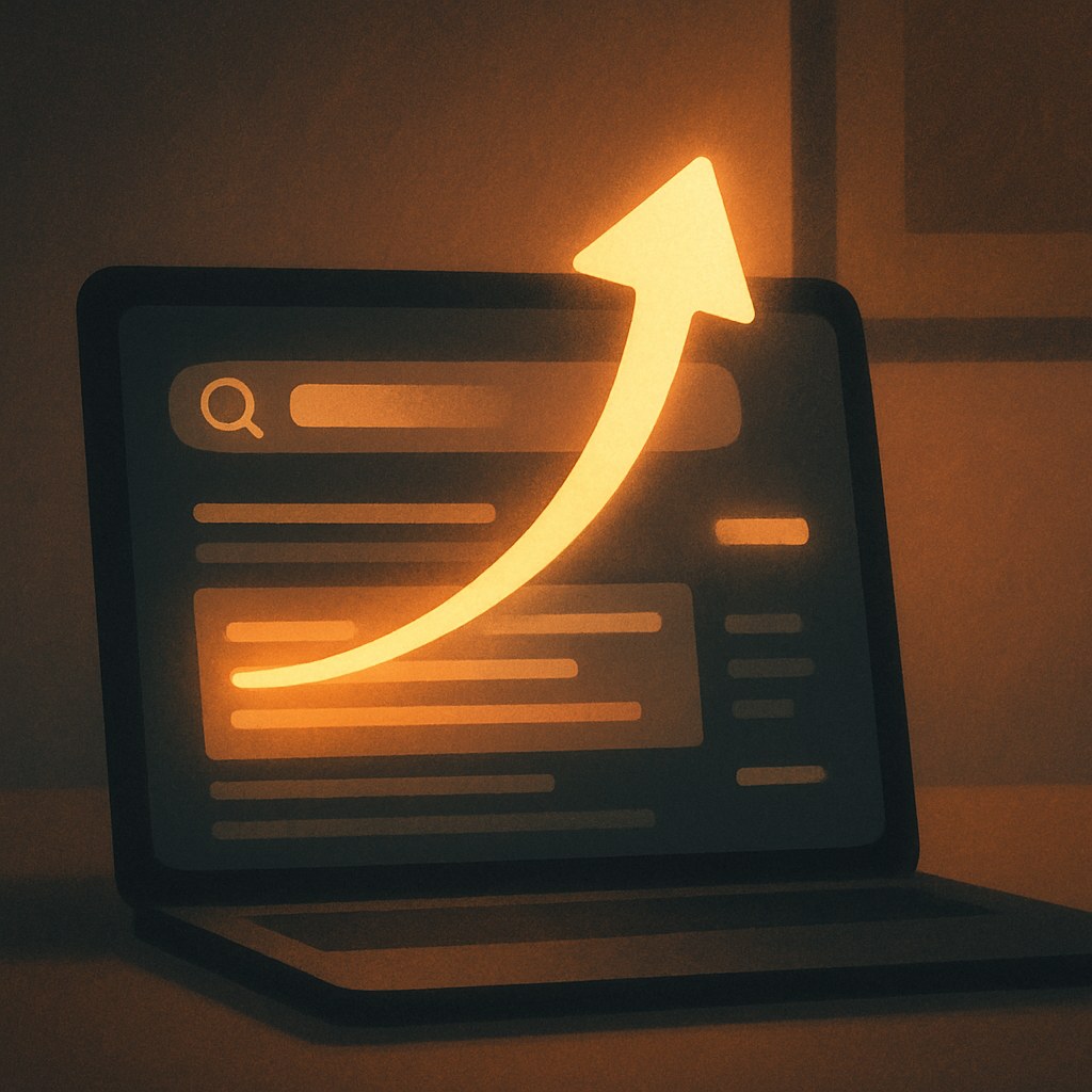 Illustration symbolizing the concept "SERP": SERP stands for search engine results page and refers to the results page a search engine…