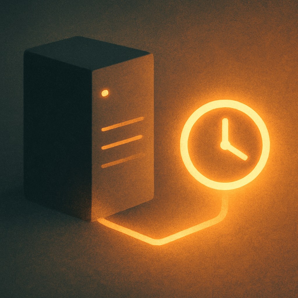 Illustration symbolizing the concept "Server response time": Server response time is how long it takes a server to start sending a response after…