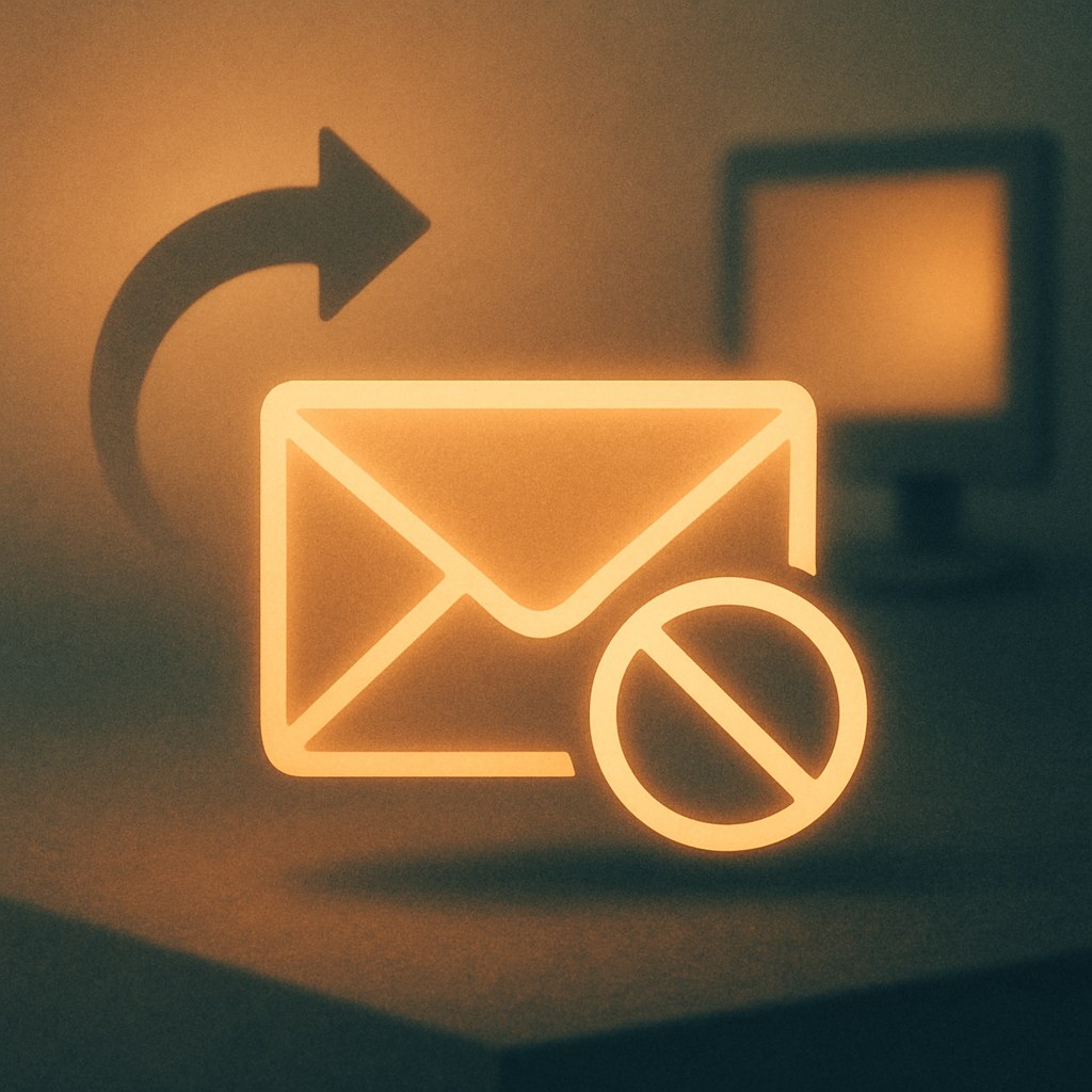 Illustration symbolizing the concept "Soft bounce": A soft bounce is a temporary delivery failure, for example because the inbox is full, the…