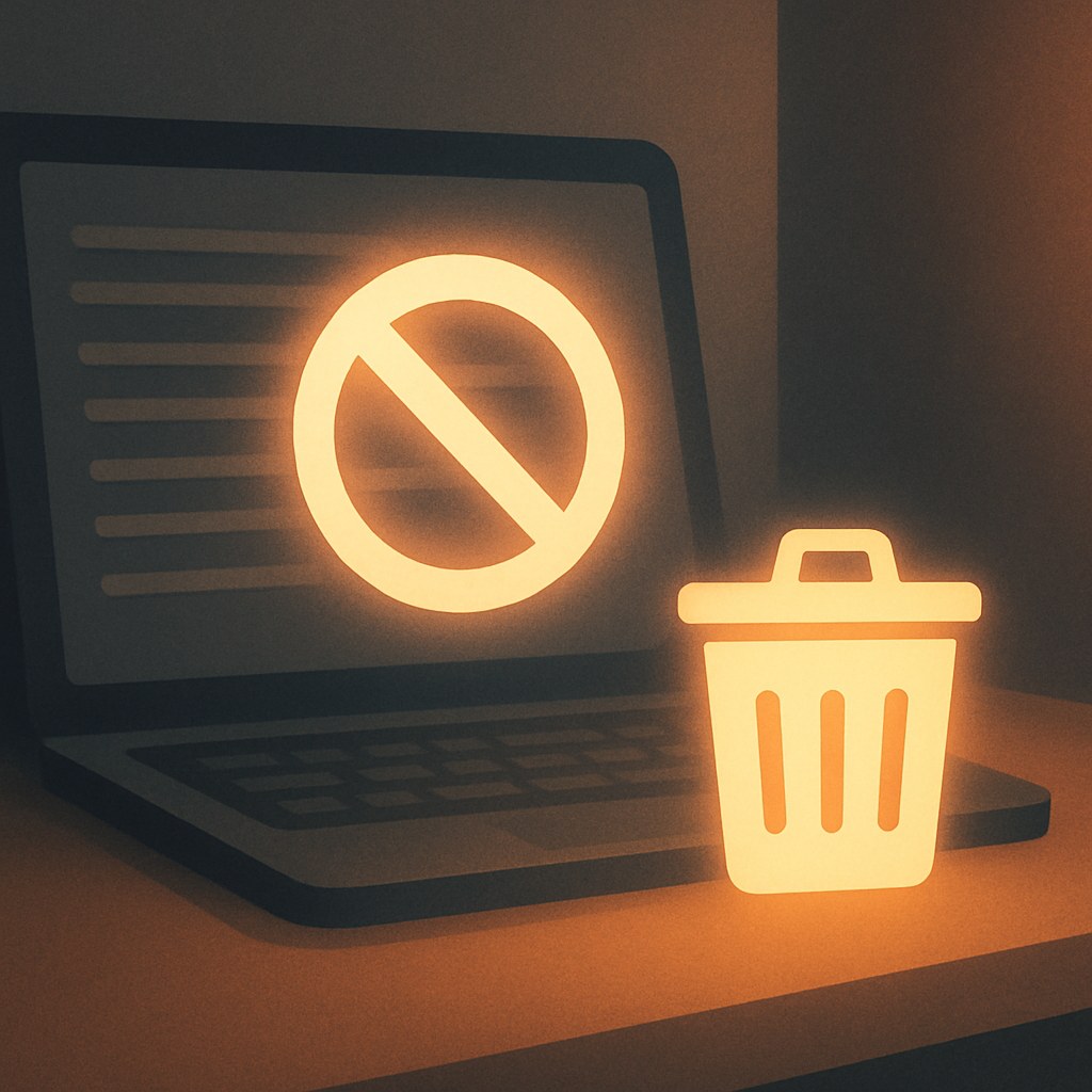 Illustration symbolizing the concept "Suppression list": A suppression list is a record of addresses that must never receive emails, even though they…