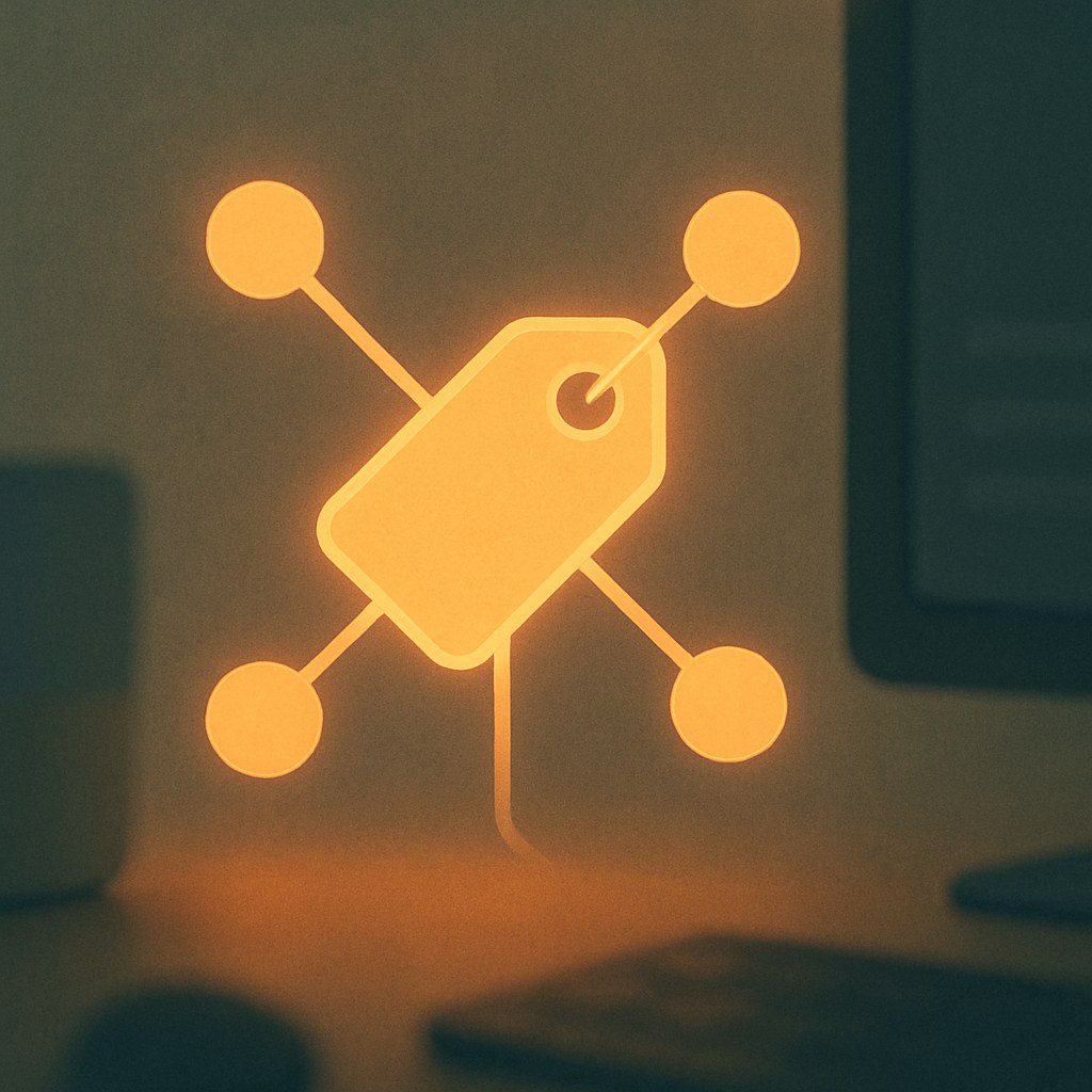 Illustration symbolizing the concept "Tag management": Tag management is the systematic management of the tracking codes, tags, that collect and send data…