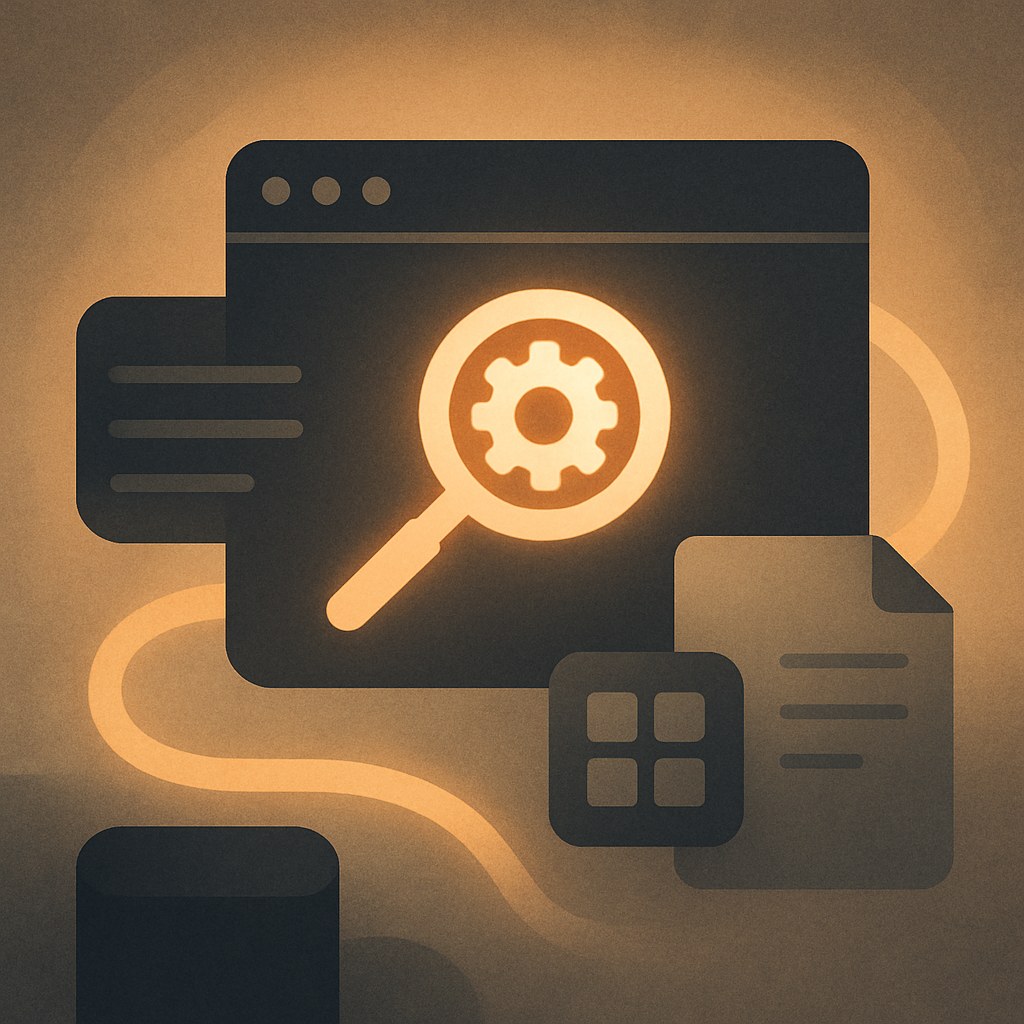 Illustration symbolizing the concept "Technical SEO": Technical SEO covers the work that ensures a website can be crawled, indexed and rendered correctly…