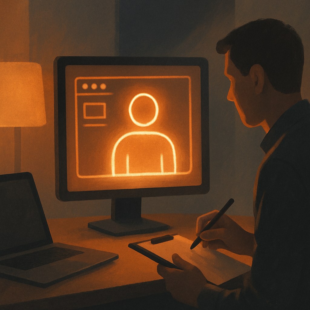 Illustration symbolizing the concept "Usability Test": A usability test is a method where real users complete tasks in an interface while their…