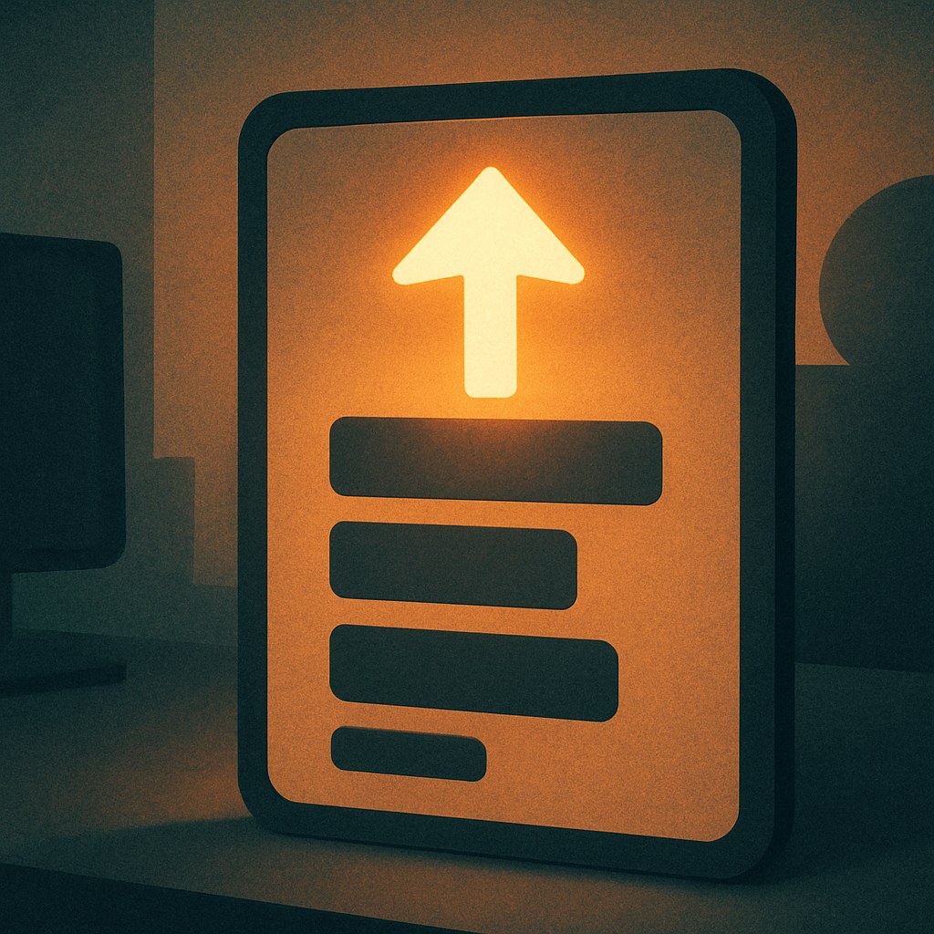 Illustration symbolizing the concept "Visual Hierarchy": Visual hierarchy is the way a layout guides the eye toward what matters most first, using…