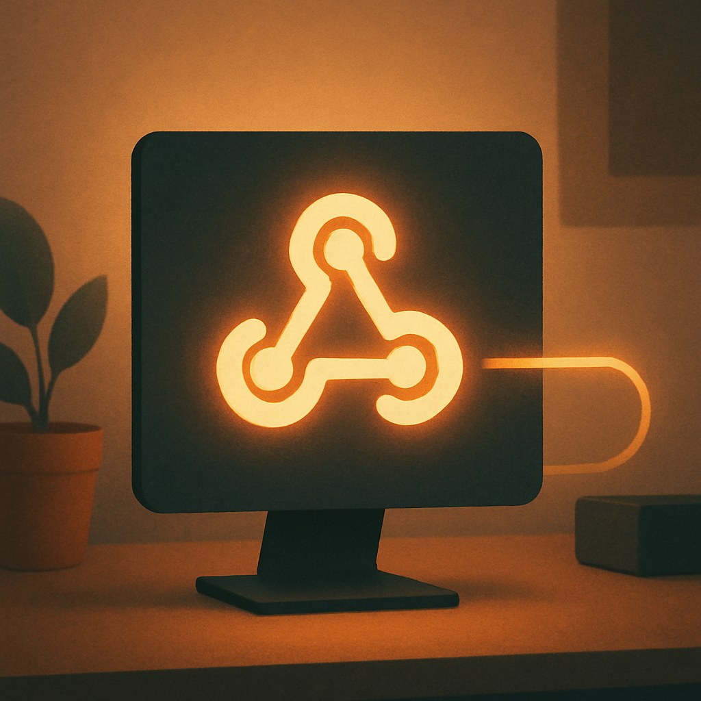 Illustration symbolizing the concept "Webhook": A webhook is an automatic message one system sends to another the moment a specific event…